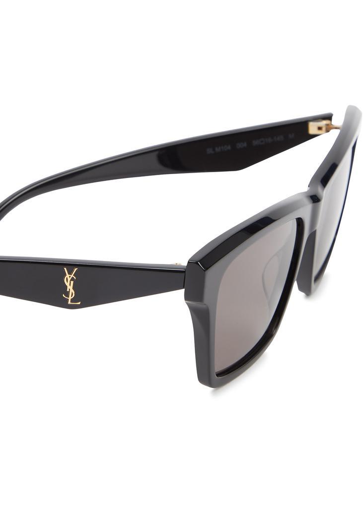 商品Yves Saint Laurent|SLM104 black rectangle-frame sunglasses,价格¥2526,第5张图片详细描述