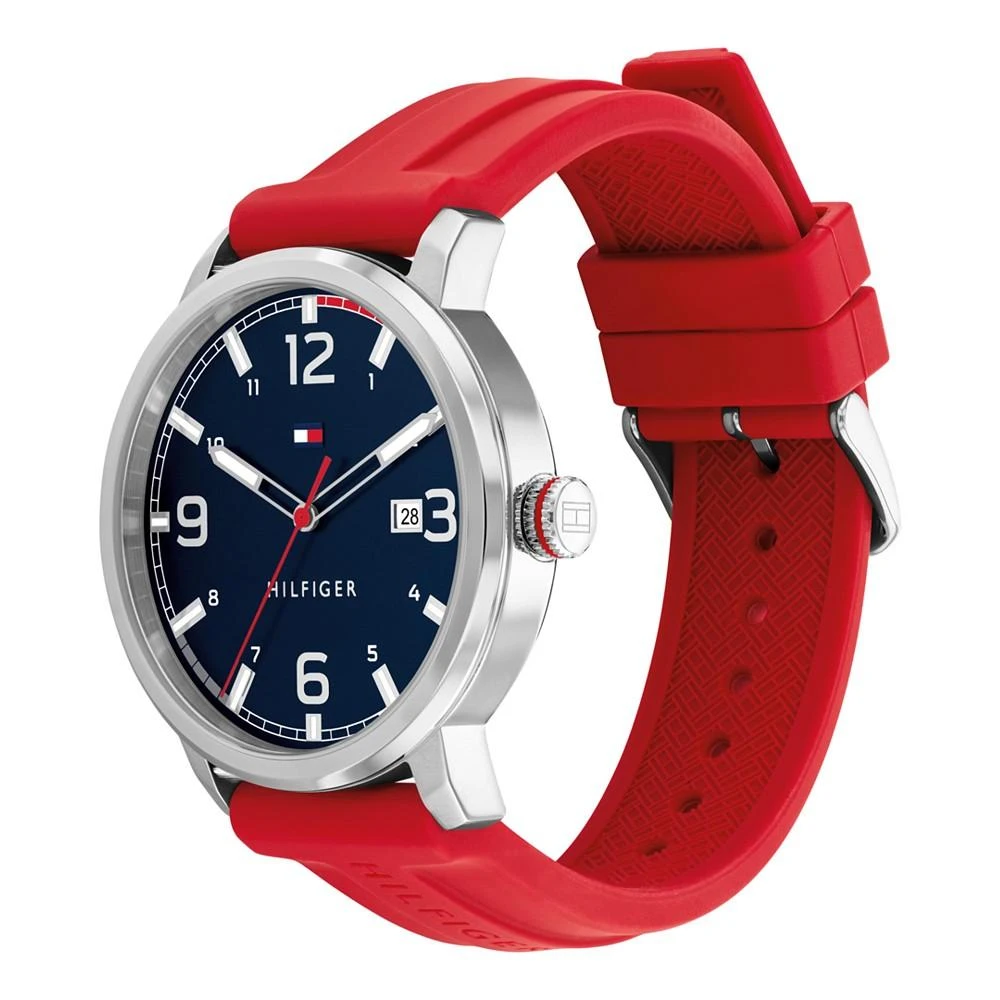 商品Tommy Hilfiger|Men's Red Silicone Strap Watch 46mm, Created for Macy's,价格¥362,第2张图片详细描述