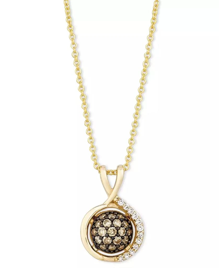 商品Le Vian|Petite Diamond 18" Pendant Necklace (1/4 ct. t.w.) in 14k Yellow Gold,价格¥2995,第1张图片