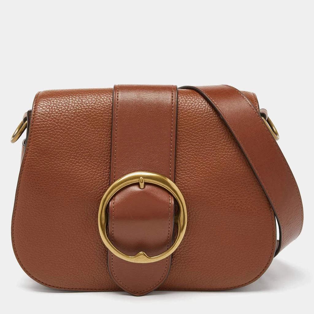 商品[二手商品] Ralph Lauren|Polo Ralph Lauren Brown Leather Lennox Shoulder Bag,价格¥1928,第1张图片