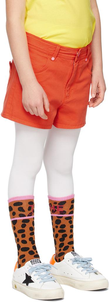 Kids Orange Hearts Shorts商品第3张图片规格展示