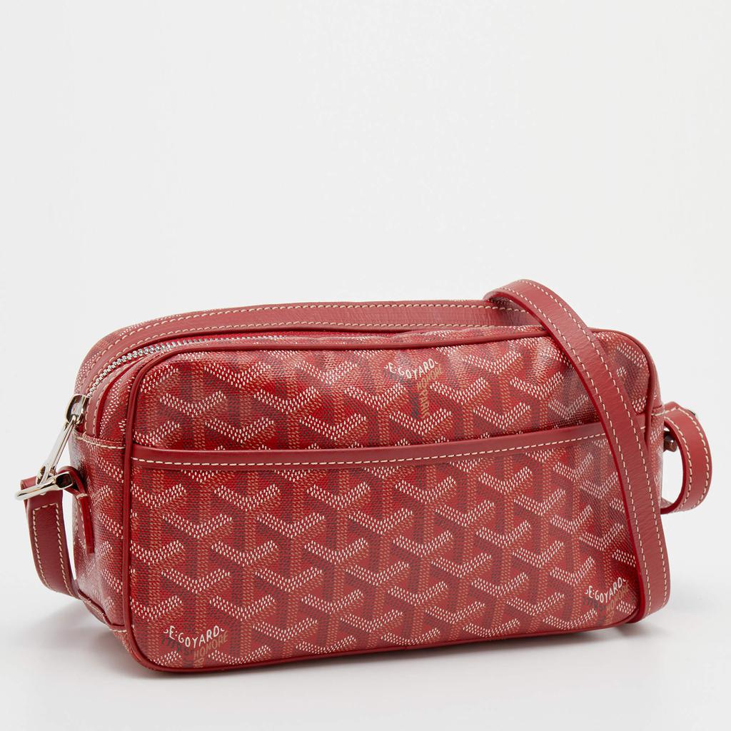 Goyard Red Goyardine Coated Canvas Sac Cap Vert Crossbody Bag商品第3张图片规格展示