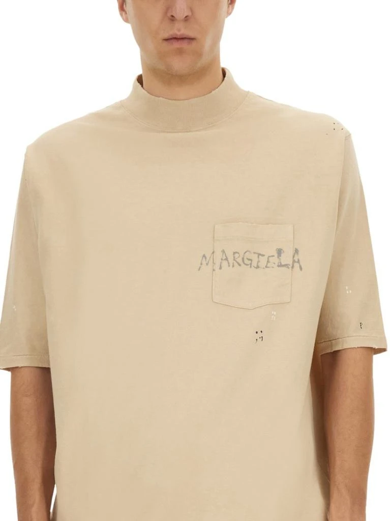 商品MAISON MARGIELA|Oversized Cotton T-Shirt With Subtle Logo,价格¥3514,第5张图片详细描述