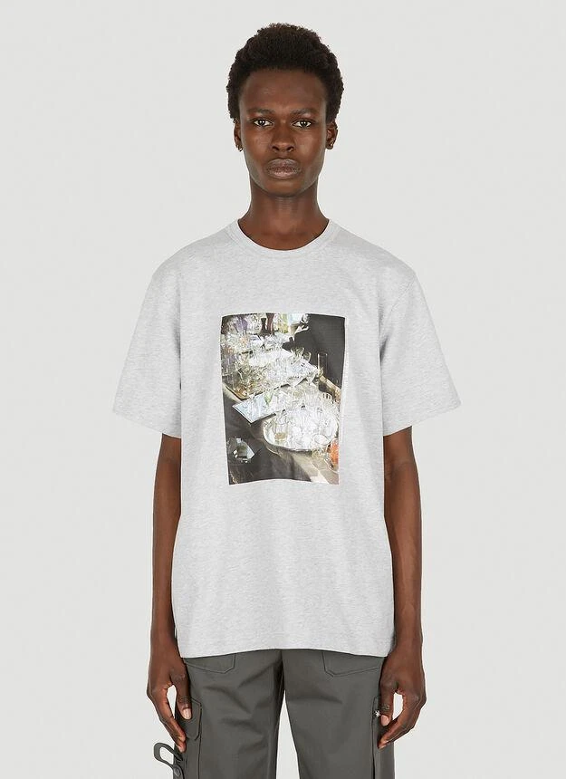 商品Helmut Lang|Vienna Postcard T-Shirt in Grey,价格¥532,第1张图片