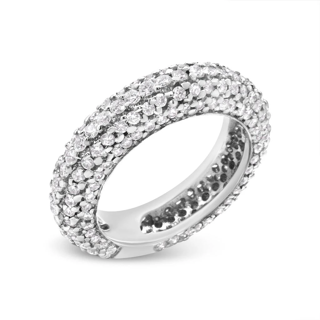 商品Haus of Brilliance|14K White Gold 2 1/2 Cttw Round-Cut Diamond Cluster Band Ring,价格¥26313,第3张图片详细描述