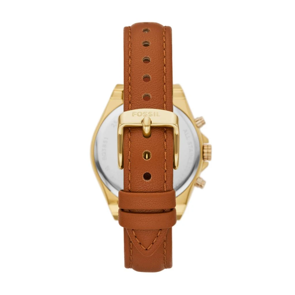 商品Fossil|Fossil Women's Modern Courier Chronograph, Gold-Tone Stainless Steel Watch,价格¥382,第2张图片详细描述