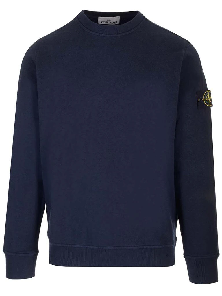 商品Stone Island|Blue Sweatshirt With Mock Neck,价格¥2317,第1张图片
