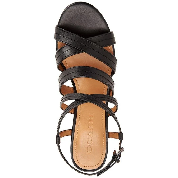 商品Coach|Terri Strappy Block-Heel Sandals,价格¥432,第5张图片详细描述