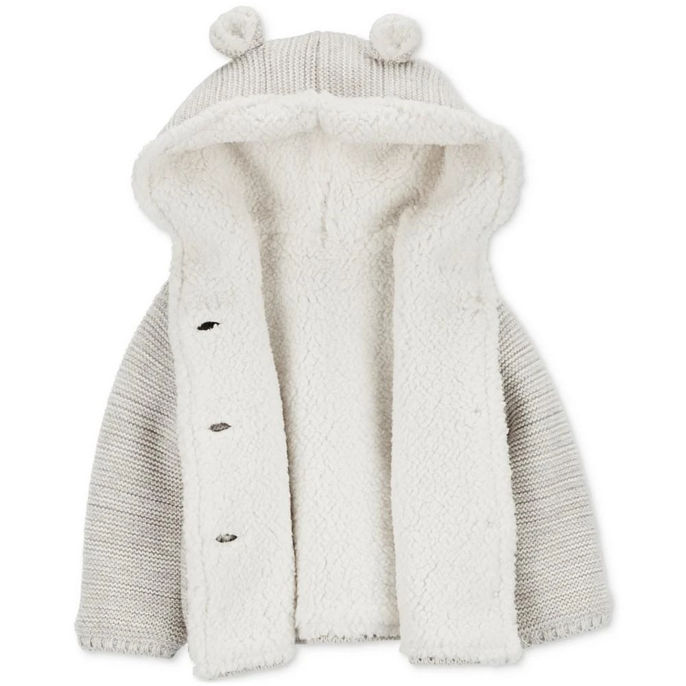 商品Carter's|Baby Faux-Sherpa-Lined Hooded Cardigan,价格¥98,第2张图片详细描述