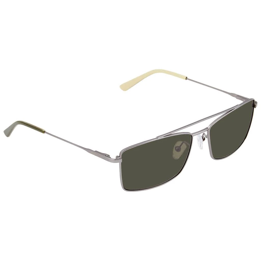 商品Calvin Klein|Calvin Klein Green Rectangular Mens Sunglasses CK18117S 008 56,价格¥296,第1张图片