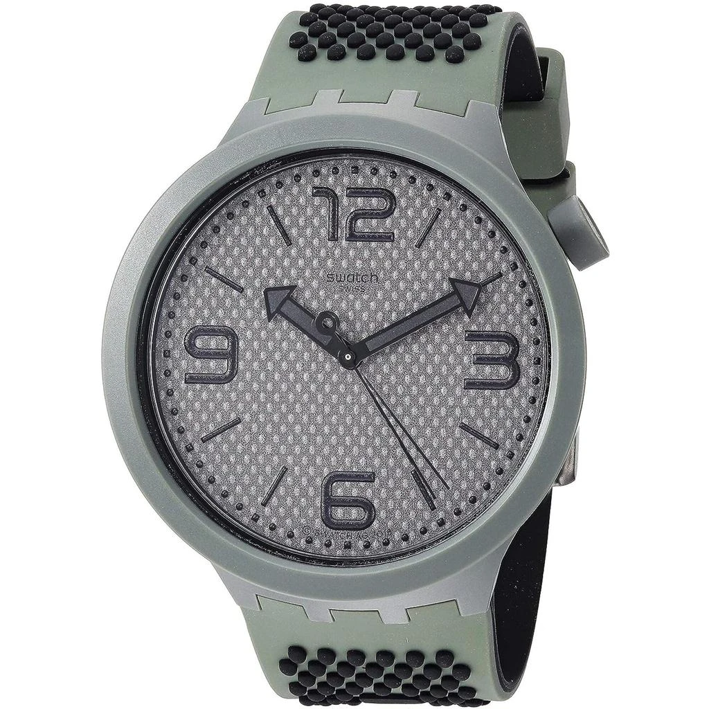 商品Swatch|Swatch Men's Watch - Bbbubbles Swiss Quartz Green Dial Silicone Strap | SO27M100,价格¥684,第1张图片