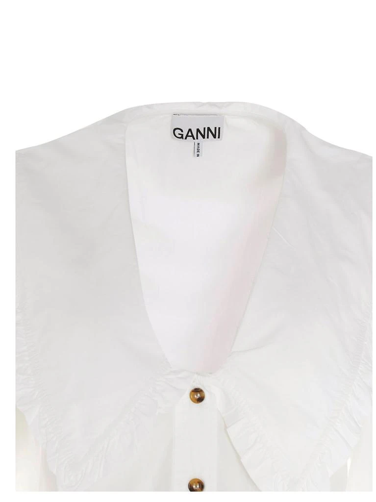Ganni Poplin V-Neck Shirt 商品