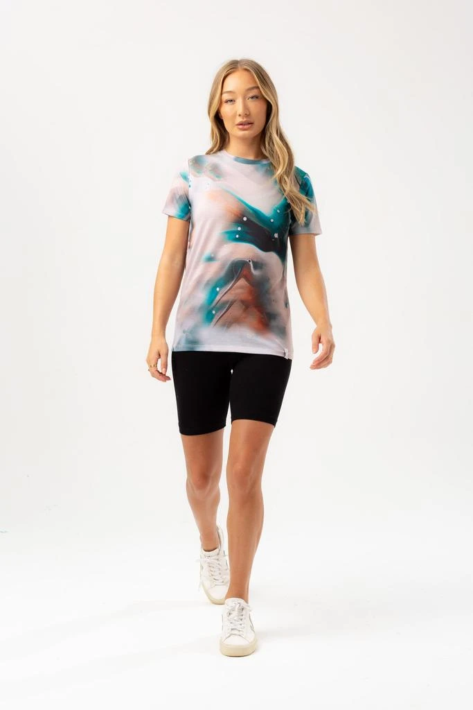 HYPE WOMENS MILK MARBLE JUSTHYPE WOVEN TAB T-SHIRT �商品