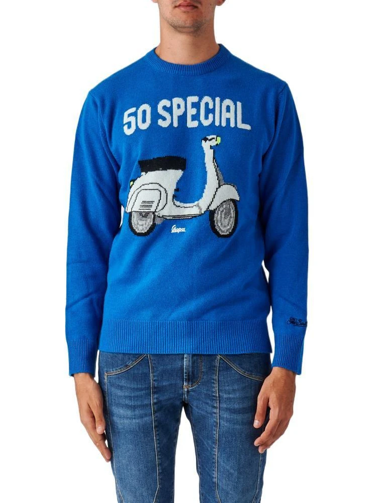 商品Mc2 Saint Barth|Mc2 Saint Barth Mens Blue Other Materials Sweater,价格¥1416,第1张图片