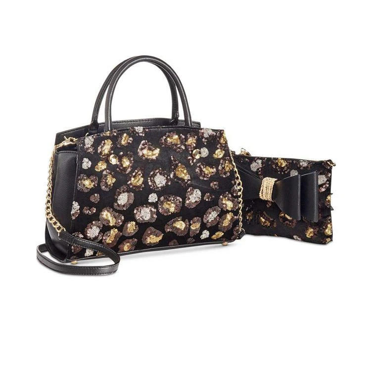 商品Betsey Johnson|Evening Prowl Sequined Velvet Medium Crossbody Satchel,价格¥237,第5张图片详细描述