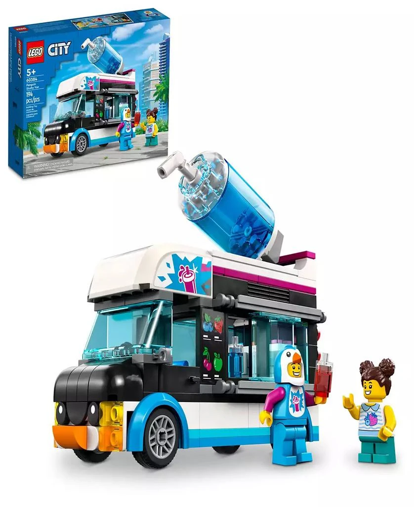 商品LEGO|City Great Vehicles Penguin Slushy Van with Minifigures 60384 Toy Building Set,价格¥149,第1张图片