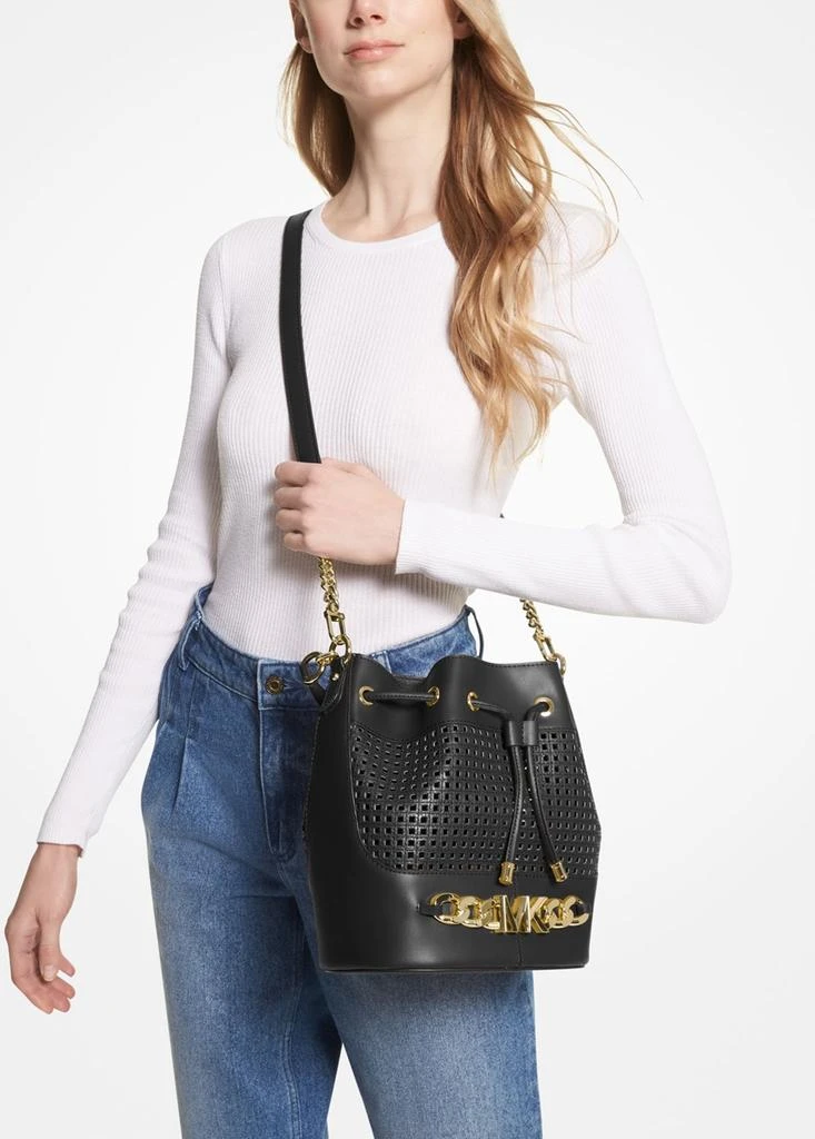 商品Michael Kors|Devon medium perforated leather bucket bag,价格¥1989,第3张图片详细描述