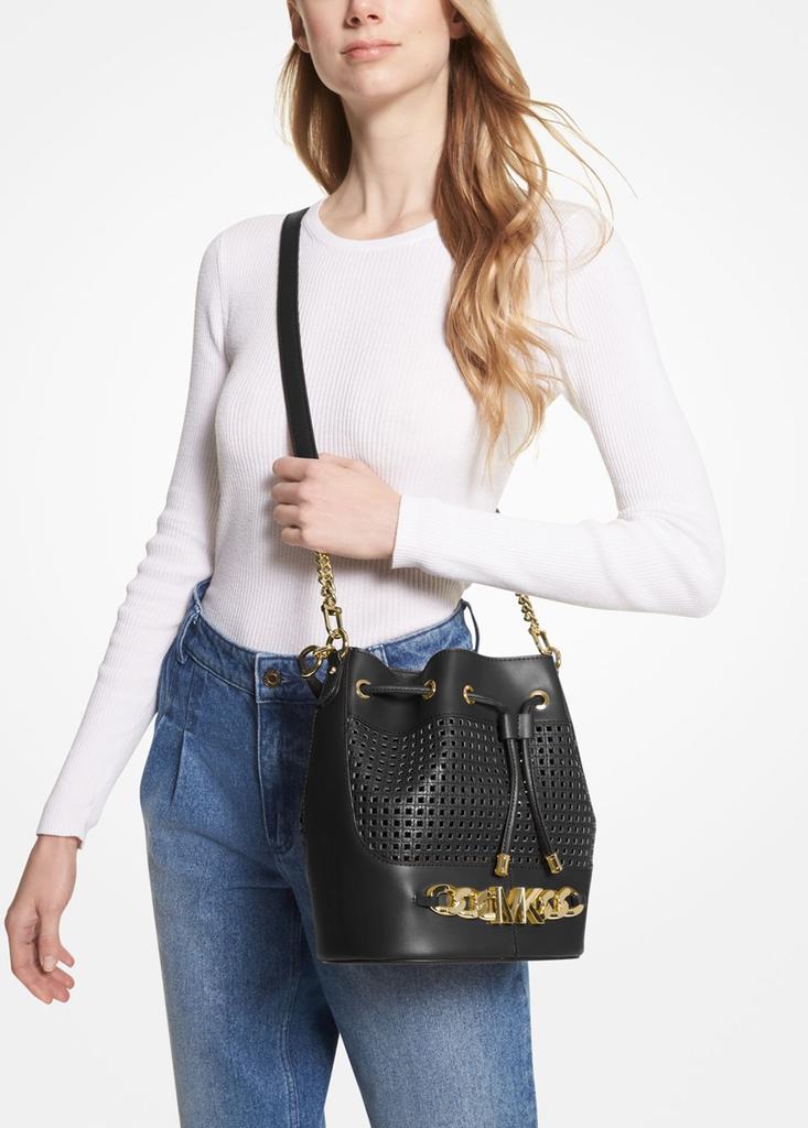 商品Michael Kors|Devon medium perforated leather bucket bag,价格¥1682,第5张图片详细描述