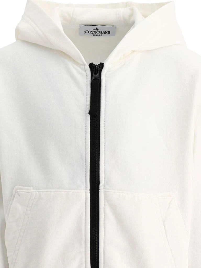 商品Stone Island Junior|Stone Island Junior Zip-Up Logo Patch Hoodie,价格¥2257,第4张图片详细描述