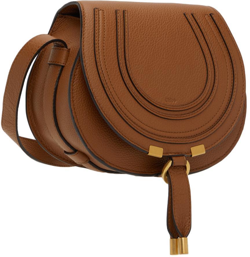 商品Chloé|Tan Mini Marcie Saddle Bag,价格¥7775,第4张图片详细描述