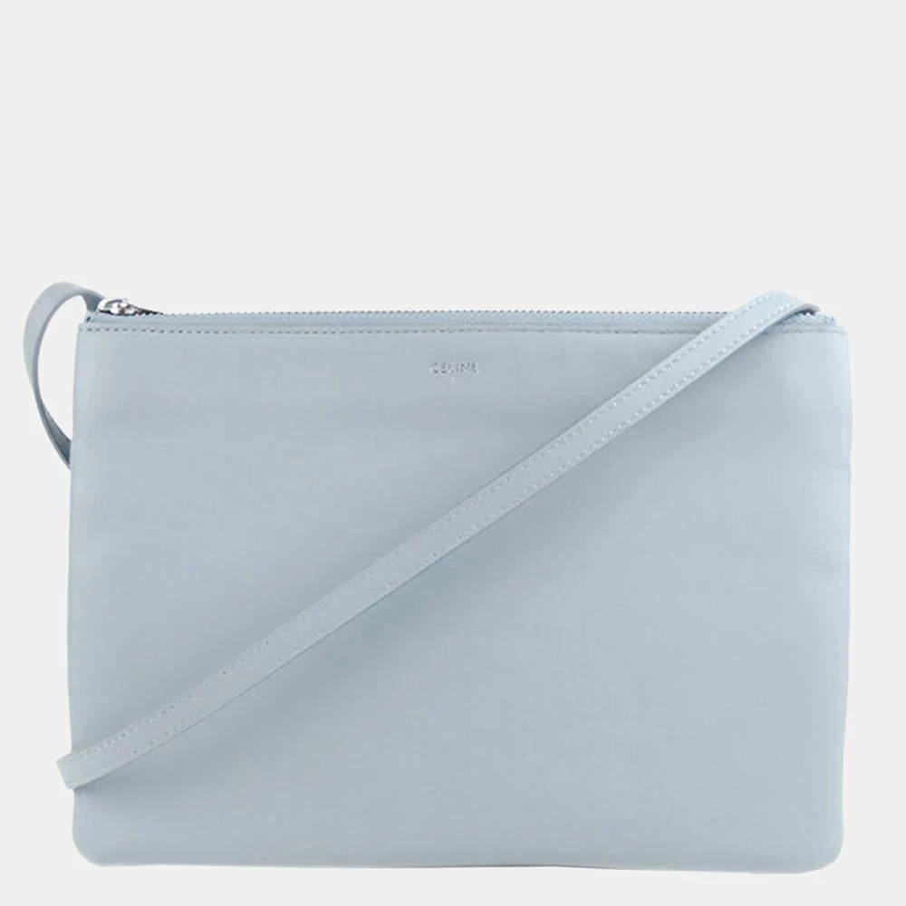 商品[二手商品] Celine|Celine Blue Trio Leather Crossbody Bag,价格¥7755,第1张图片