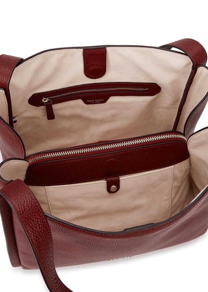 Knott large burgundy leather shoulder bag商品第4张图片规格展示