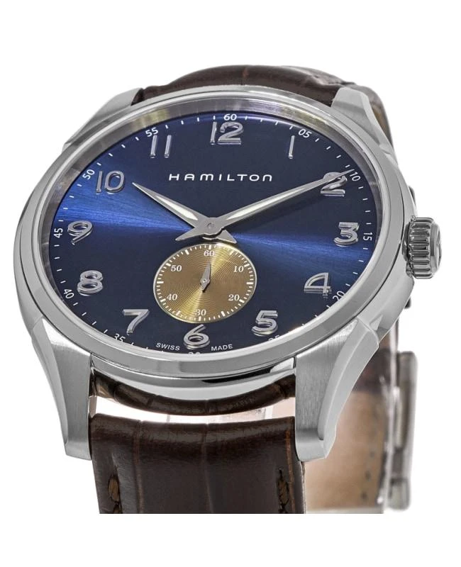 商品Hamilton|Hamilton Jazzmaster Thinline Small Second Quartz Blue Dial Brown Leather Strap Men's Watch H38411540,价格¥3928,第2张图片详细描述