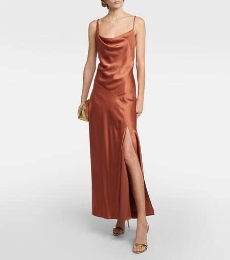 商品Ralph Lauren|不对称缎布加长连衣裙,价格¥5490,第2张图片详细描述