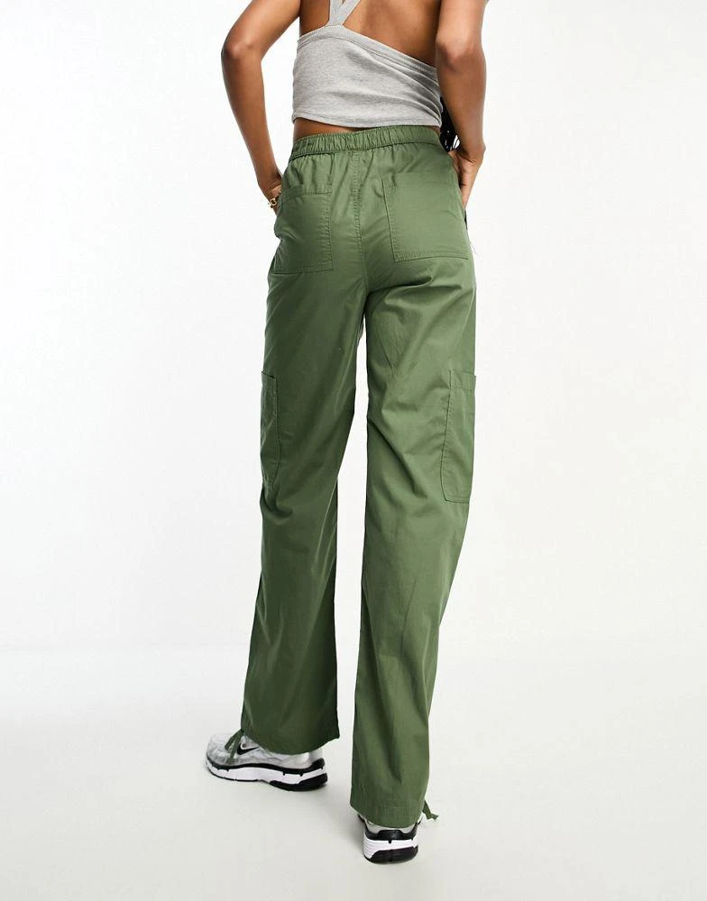 商品ASOS|ASOS DESIGN Tall clean pull on cargo trouser in khaki,价格¥152,第2张图片详细描述