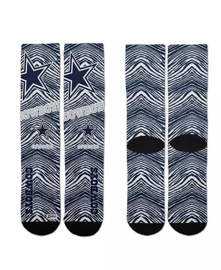 商品For Bare Feet|Youth Boys and Girls Dallas Cowboys Zubaz Zubified Crew Socks,价格¥125,第1张图片