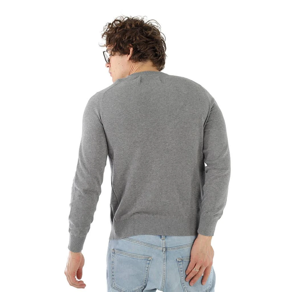 商品Calvin Klein|Men's Grey Organic Cotton Monogram Pullover Sweater,价格¥308,第3张图片详细描述