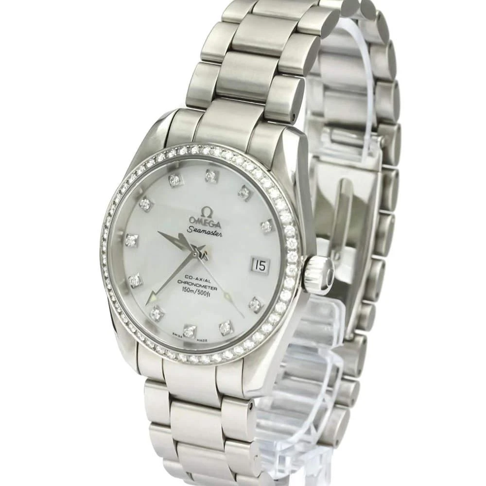 商品[二手商品] Omega|Omega MOP Diamonds Stainless Steel Seamaster Aqua Terra Co-Axial 2509.75 Men's Wristwatch 36 MM,价格¥35082,第1张图片