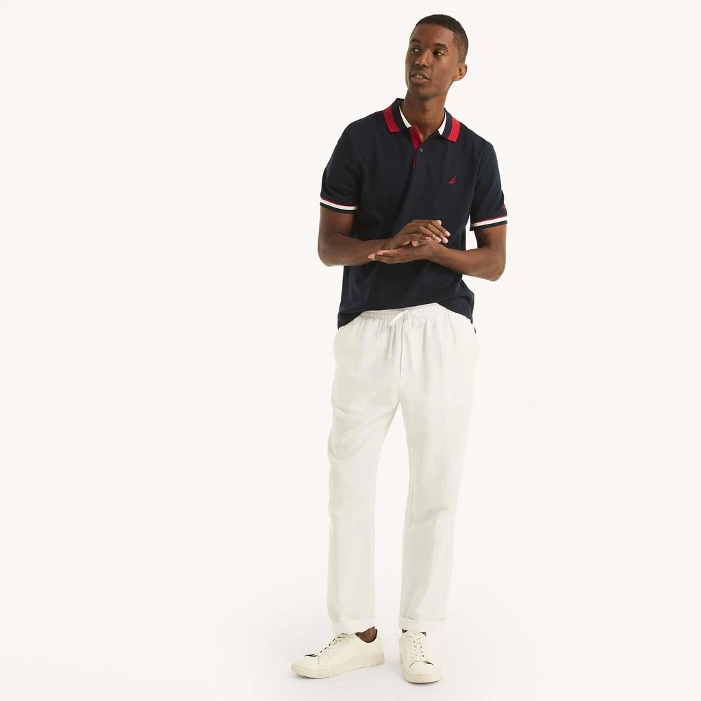 商品Nautica|Mens Sustainably Crafted Classic Fit Deck Polo,价格¥161,第2张图片详细描述