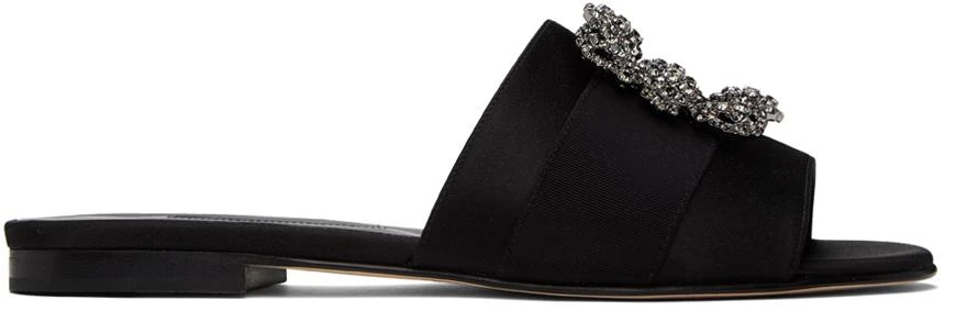 商品Manolo Blahnik|Black Martamod Sandals,价格¥5686,第1张图片