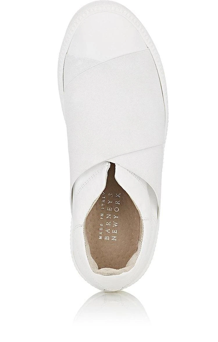 商品Barneys New York|Women's Leather Platform Slip-On Sneakers,价格¥670,第4张图片详细描述