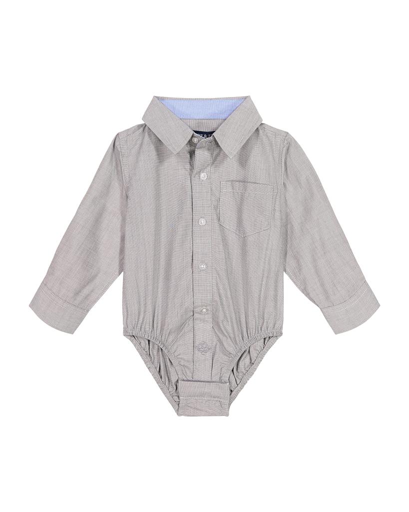 Boy's Button-Down Cotton Shirtzie, Size 3-24 Months商品第1张图片规格展示