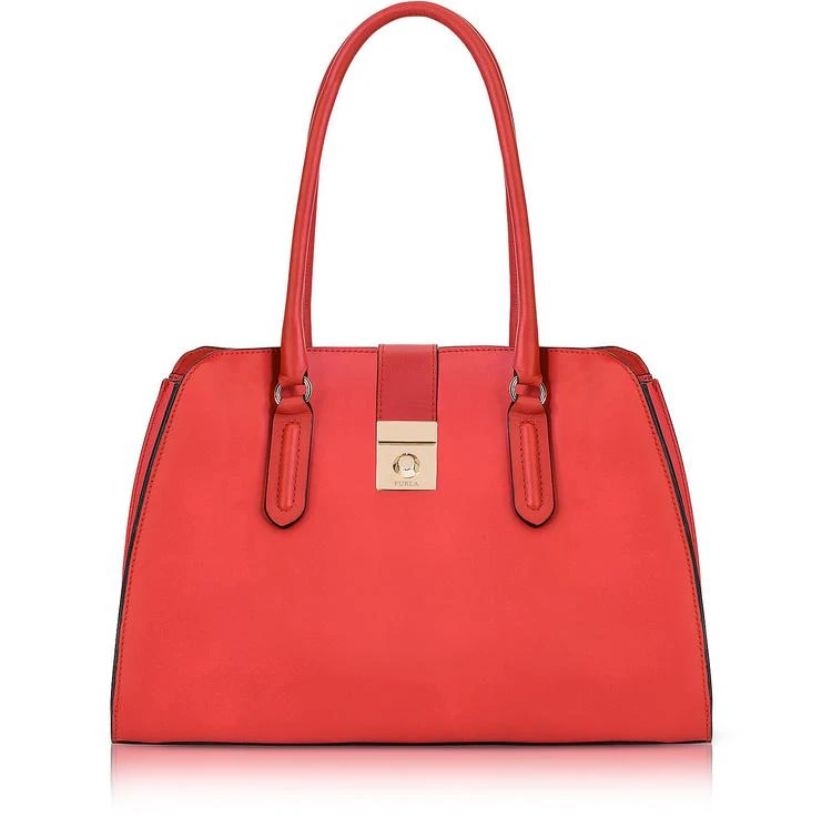 商品Furla|宝石红 Milano 中号皮革手柄包,价格¥1772,第1张图片