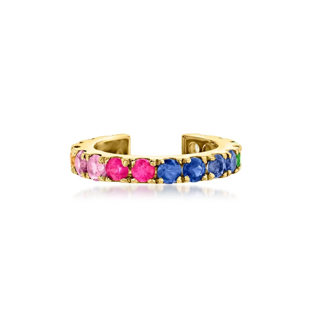 商品RS Pure|RS Pure by Ross-Simons Multi-Gemstone Ear Cuff in 14kt Yellow Gold,价格¥1141,第2张图片详细描述