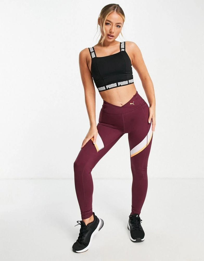 商品Puma|Puma Training Strong square neck crop top in black,价格¥174,第3张图片详细描述