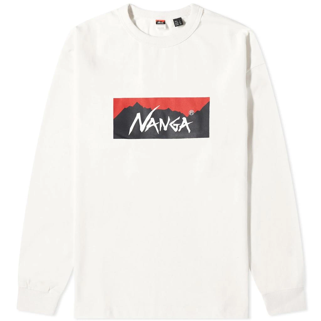 商品NANGA|NANGA Long Sleeve Eco Hybrid Box Logo T-Shirt,价格¥310,第1张图片