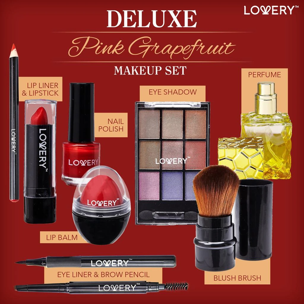 商品Lovery|Pink Grapefruit Deluxe Spa and Makeup 30-Piece Set,价格¥756,第2张图片详细描述