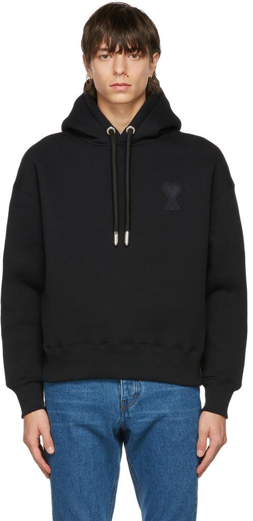 商品AMI|Black Ami de Coeur Technical Patch Hoodie,价格¥2933,第1张图片