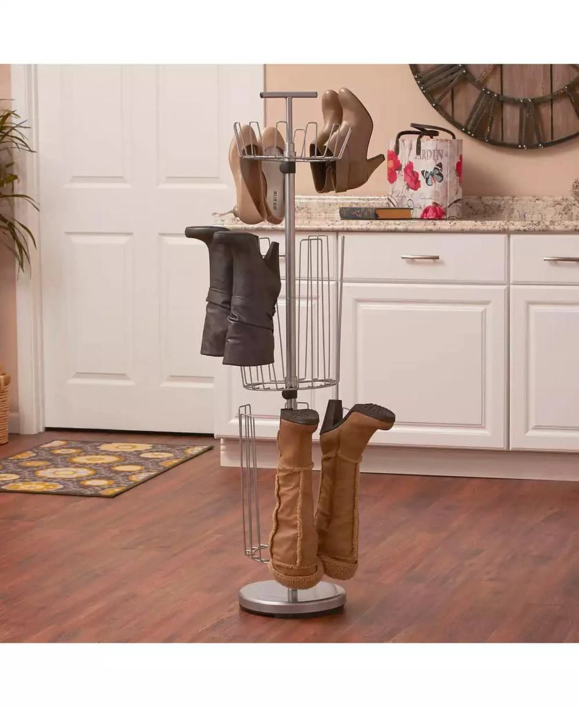 商品Household Essentials|3-Tier Carousel Boot Tree Shoe Rack,价格¥726,第2张图片详细描述