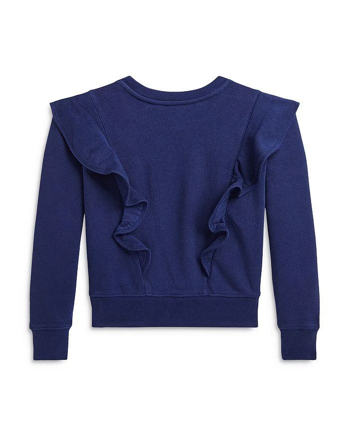 商品Ralph Lauren|Girls' Ruffled French Terry Sweatshirt - Little Kid, Big Kid,价格¥450,第2张图片详细描述