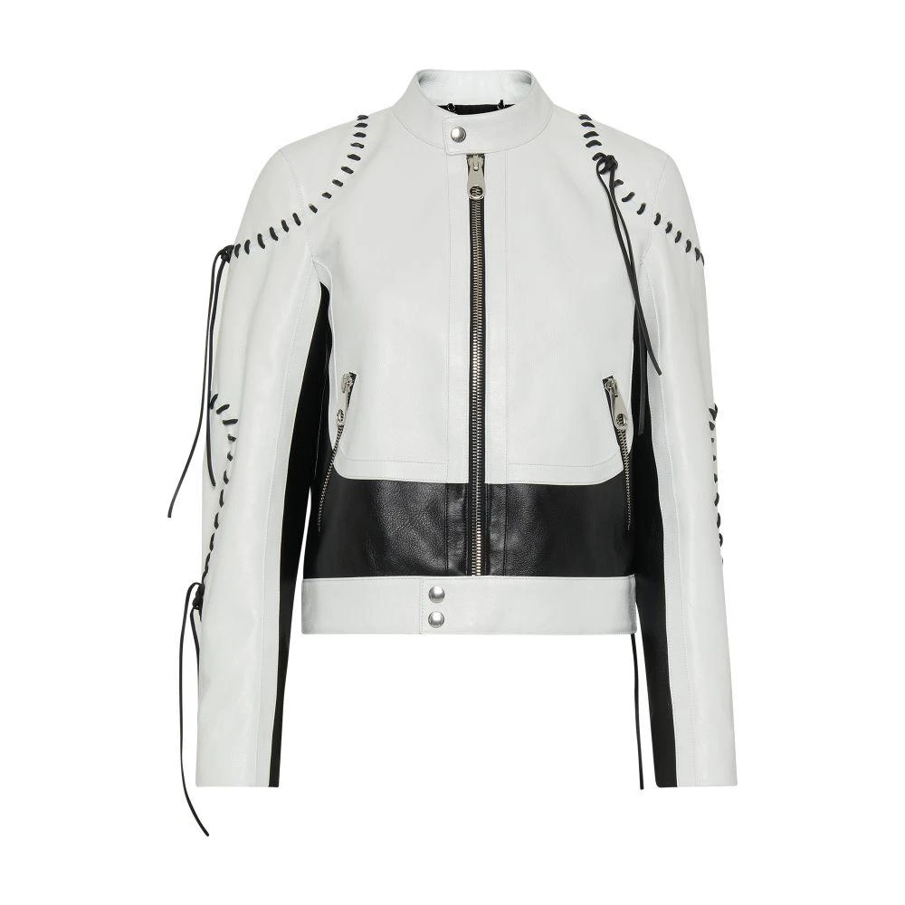 Veste biker courte à lacets 商品