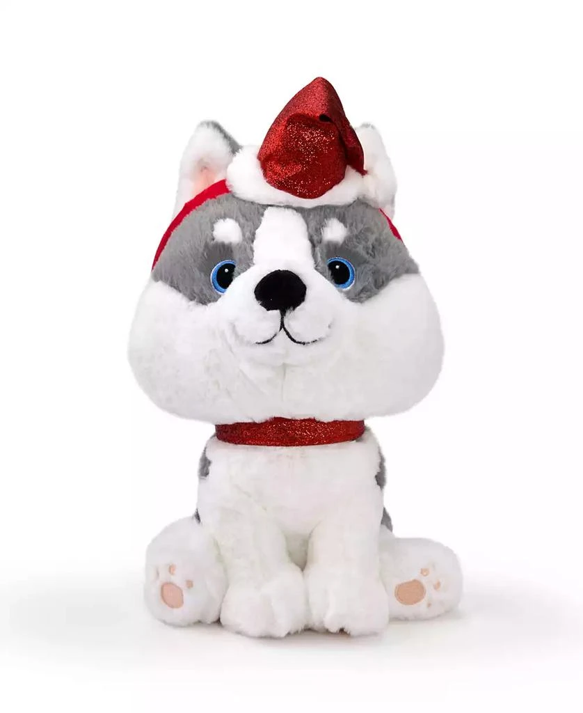 商品Geoffrey's Toy Box|10" Husky with Christmas Hat Plush Toy, Created for Macy's,价格¥120,第3张图片详细描述