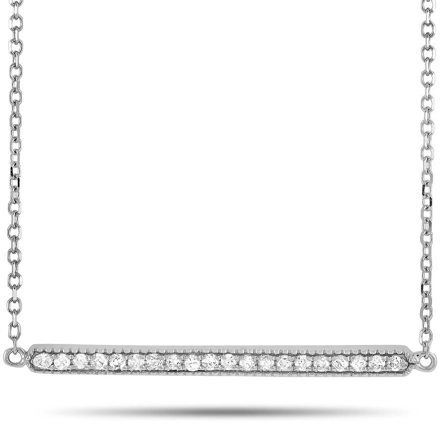 商品LB Exclusive|14K White Gold 0.10 ct Diamond Bar Necklace,价格¥2265,第1张图片