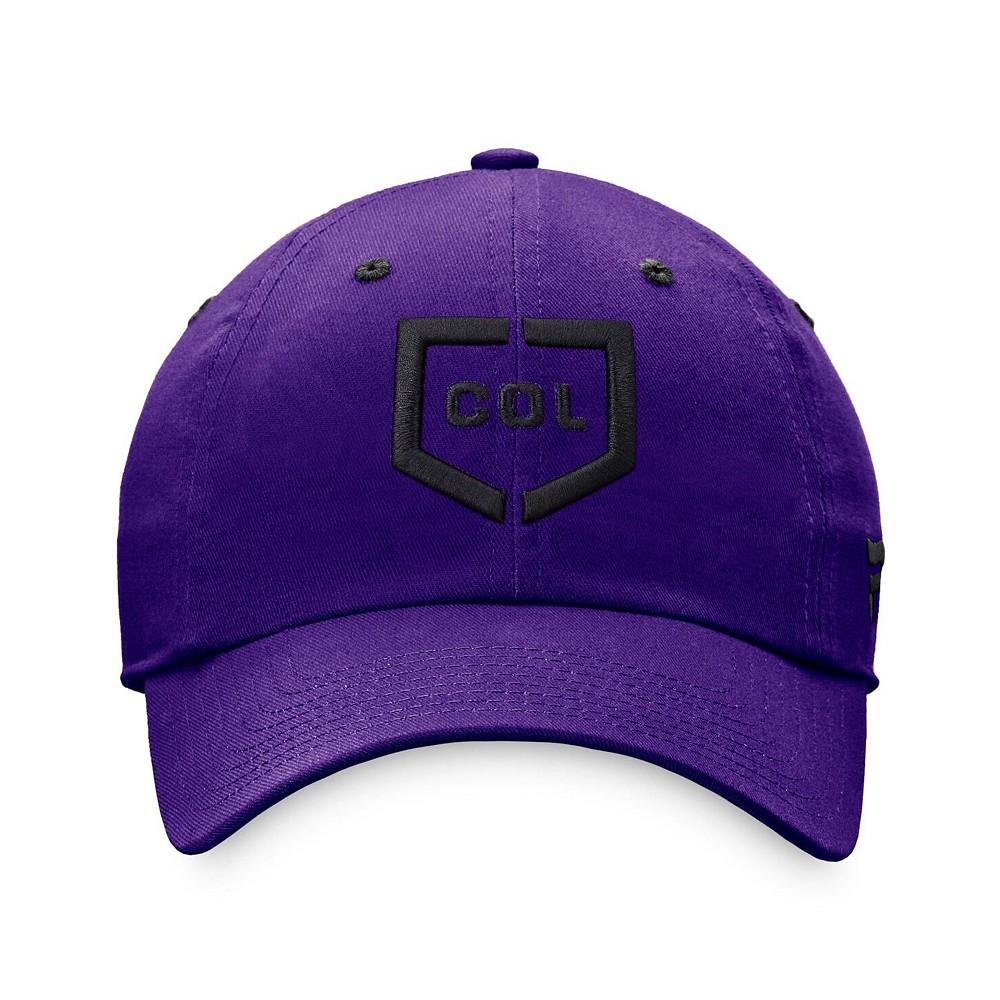 Men's Branded Purple Colorado Rockies Iconic Home Plate Adjustable Hat商品第3张图片规格展示