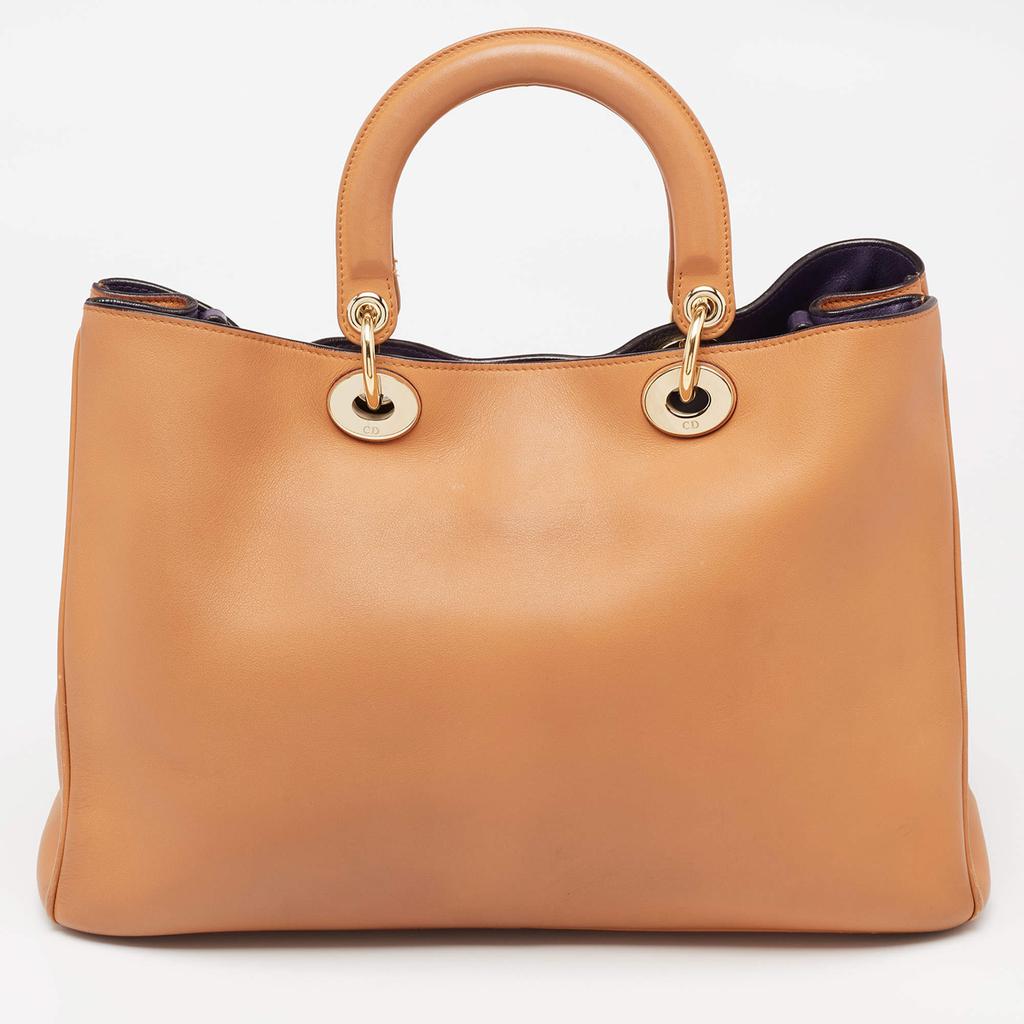 Dior Brown Leather Large Diorissimo Shopper Tote商品第4张图片规格展示