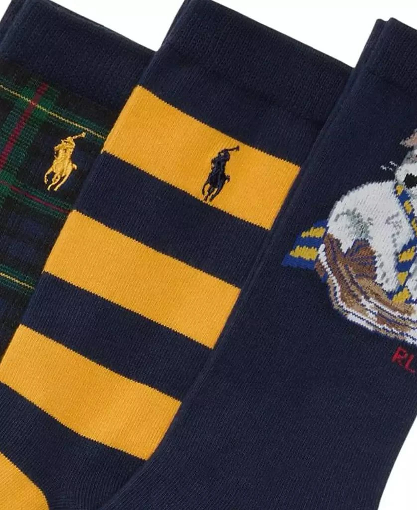 商品Ralph Lauren|Little Boys 3-Pack Placed Dog Socks,价格¥148,第3张图片详细描述